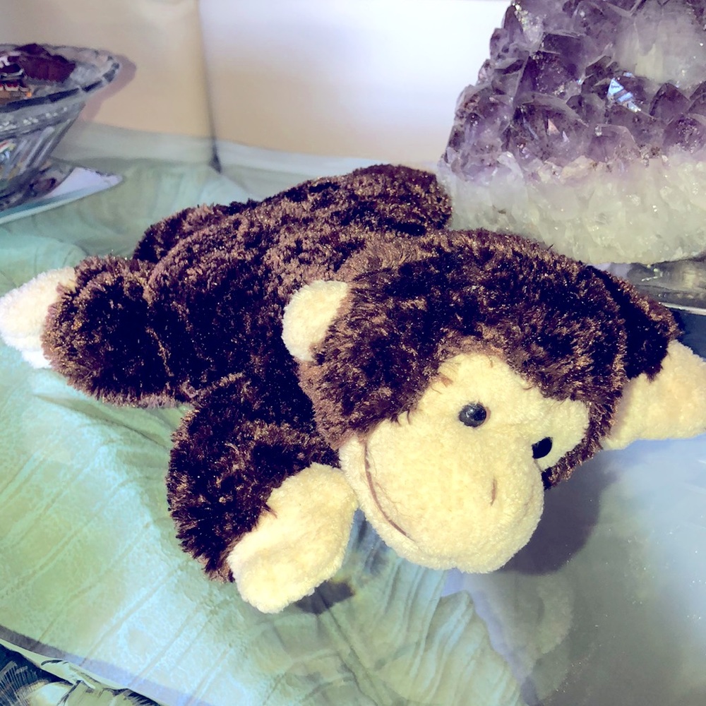 DAN DEE COLLECTORS CHOICE 9” PLUSH MONKEY DARK BROWN with TAN LIKE NEW
